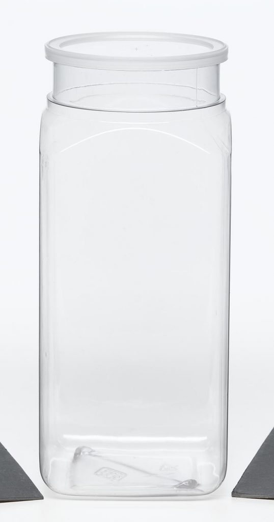 PET clear plastic jug with snap top