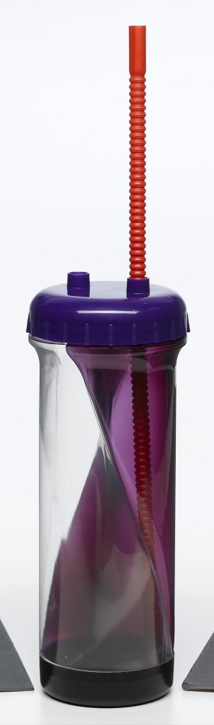 food and beverage specialty dual sided water bottle with straw food safe