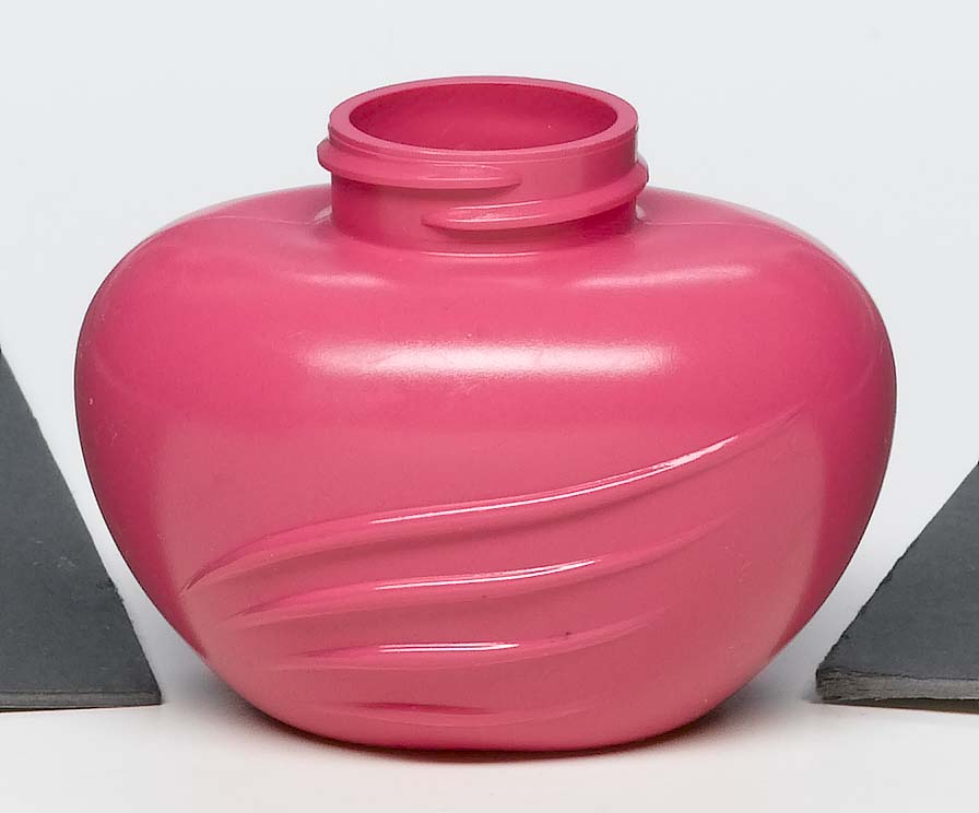 Pink plastic container