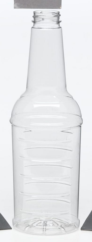 PET clear plastic bottle with screw top