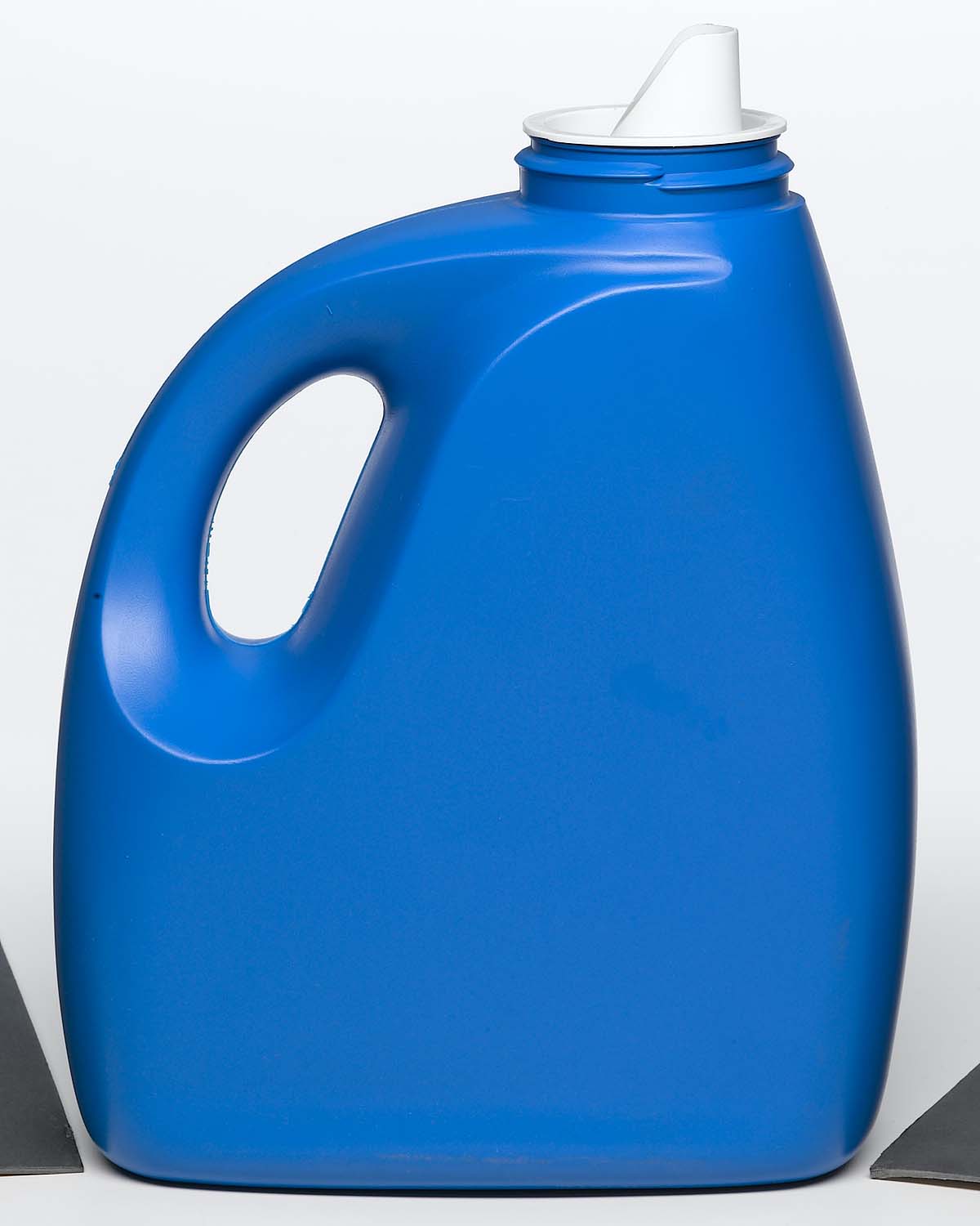 household chemicals blue plastic detergent bottle with pour cap