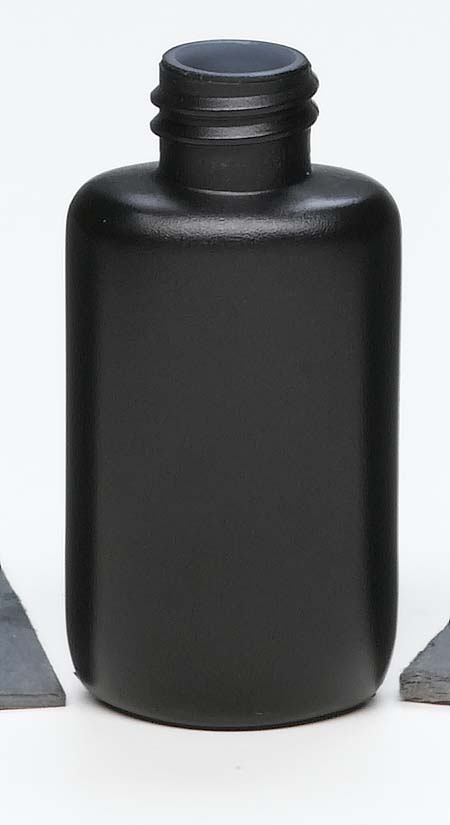 medical black opaque plastic bottle with screw top