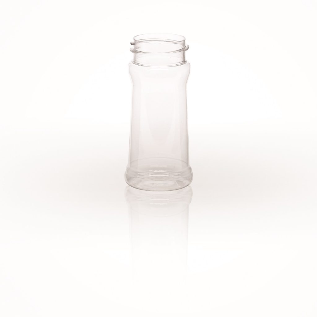 PET clear plastic bottle with screw top